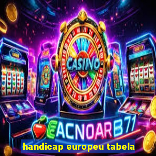 handicap europeu tabela